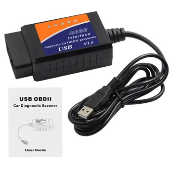 MINI OBDII USB V1.5 Skener pro Multi-značky CAN-BUS, stejně jako ELM327 USB. Podporuje Všechny OBD2 Protokolu, funguje na Windows, používá t