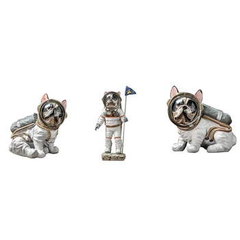 Moderní Letecký Pes Astronaut Figurka Socha Domova Den Dárek