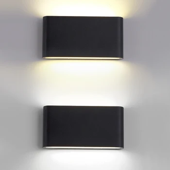Moderní Nahoru, Dolů, Dual-Head krytý Venkovní Osvětlení, Nástěnné Lampy smlouvy COB 6W 12W LED Nástěnné Světlo IP65 Vodotěsný AC 85-265V