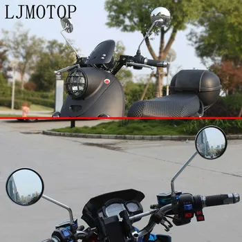 Motocykl zrcadlo chrome kulaté zrcátko motorcycl Velkou vizi Boční Zrcátko Pro KAWASAKI NINJA 650 ER6F ER6N ZZR1200 ER5 GPZ500 EX500