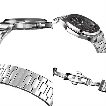 Muži Top Značky Luxusní Sportovní Hodinky Mužské Vojenské Quartz hodinky Analogové Datum Hodiny oceli světelný ruce hodinky patek AAA nautilus 2020