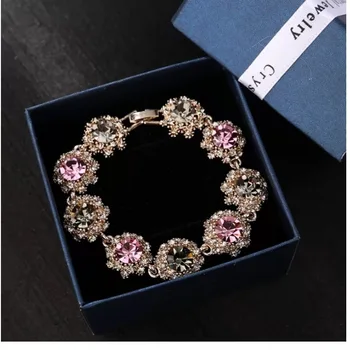 Módní značka designer okouzlující nevěsta svatební Crystal náramek pro Ženy šperky šumivé drahokamu řetězce náramek 2020 nové