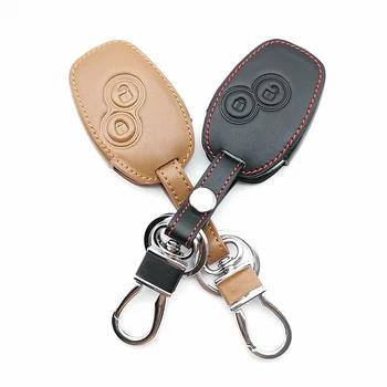 Měkké Kožené Auto Klíč Kryt Pro Renault DACIA Sandero Captur Twingo Megane Scenic Kangoo, Modus 2 Tlačítka Klíč Taška