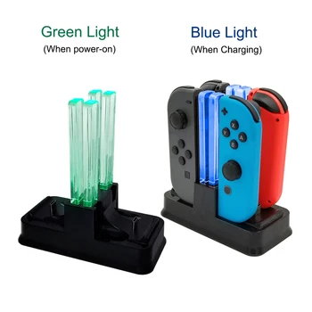 Nabíjecí Dok Pro Nintend Spínač Regulátor LED Nabíječka Pro Nintendo Gamepad Přepínat Charge Stand Pro Radost-con&Pro NS Spínač 4 in1