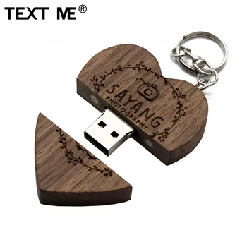 Napiš MI, dřevěné srdce láska+box Zdarma zakázku LOGO usb flash disk 4GB 8GB 16GB 32GB 64GB usb 2.0 fotografování