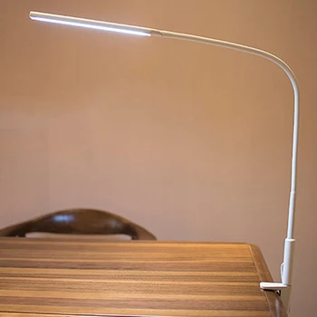 Nastavitelný Stůl Klip Lampa Přenosná Dlouhé Rameno Office USB Ochranu Očí Stolní Lampa Ložnice LED Světla, 5 Úrovní Jasu A Barev