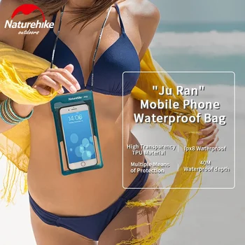 Naturehike 2020 Nové TPU Telefon Pouzdro Anti Lepení Uzavřené Plavání Nepromokavý Bag Pouzdro na Telefon Dotykový displej Potápění Ultralight PRODEJ