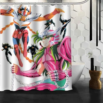 Nejlepší Prodat De Saint Seiya Anime Sprchový Závěs Polyester Fabric Tisk Koupelna Opona Vodotěsné Koupelnové Výrobky S Háčkem