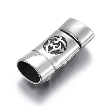 Nerez Magnetická Přezka Černat Peří, Katana Otvor 12*6mm Kožený Kabel Spony Magnet Spony Náramek DIY Výrobu Šperků