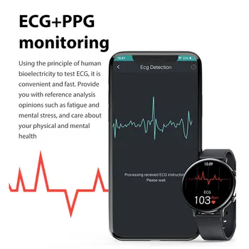New Plně Dotykové Chytré Hodinky Ženy Muži EKG, PPG Monitorování Krevního Tlaku Fitness Tracker Sport, Hodiny Smartwatch Pro Android Telefon