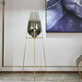 Nordic Luxusní Vodík Balón Sklo Dekorativní Stojací Lampa Kov Kreativní Moderní Stát Světlo Obývací Pokoj Ložnice Lampa Noční