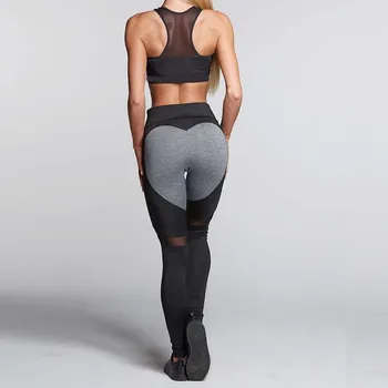 NORMOV ve tvaru Srdce Splice Legíny ženy Ležérní Ok Athleisure Oblečení, Elastické Sportovní Legíny Ženy Kalhoty