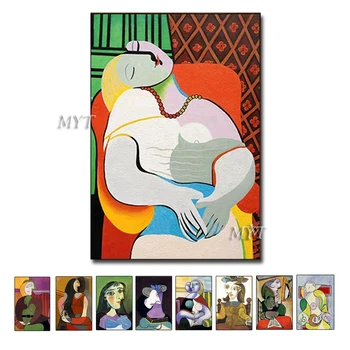 Nové Abstraktní Obrázek Art Handmade Picasso Obrazy, Reprodukce Moderní Olejomalba Plátno Wall Art Home Dekor Zeď Umění Obrázky