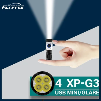 Nové Mini výkonná LED svítilna pochodeň 18650 18350 Dobíjecí USB malé baterky 4 XPG3 T6 pochodeň světla, vodotěsné svítilny