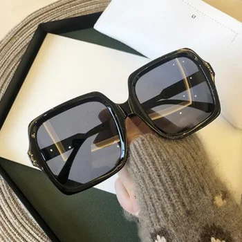 Nové nadrozměrných sluneční brýle žena nebo muž čtvercový rám gradient sluneční brýle sexy značka designer retro ženy gafas de sol d