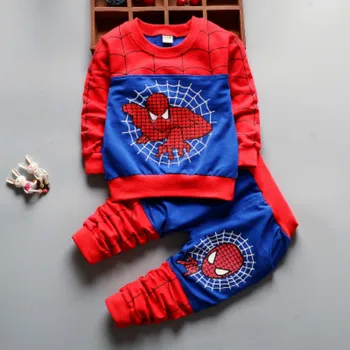 Nový Spiderman, Baby Sety Oblečení Bavlněné Sportovní Oblek Chlapci Jaro Podzim Mikiny, Vesta, Košile, Kalhoty 3ks sada Kostýmy Děti Oblečení