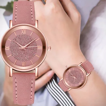 Nový web celebrity po celé obloze hvězda dámy módní sun wen Roman měřítku quartz náramkové hodinky pro ženy