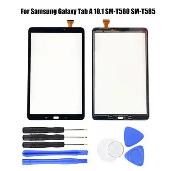 Náhradní Dotykové Obrazovky Sklo Digitizer Tablet Příslušenství S Home Tlačítko pro Samsung Galaxy Tab 10.1 SM-T580/SM-T585