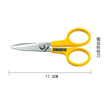 OLFA SCS-2 7 inch z Nerezové Oceli se Zoubkovaným ostřím Nůžky Ostré Zoubkované L-typ Japonsku