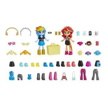 Originál my Little Pony Módní panenky nejlepší přátelé Rainbow Sunset Model, Akční Figurky, Hračky Pro Dítě Dárek k Narozeninám Dívka Bonecas