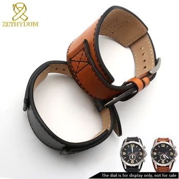 Originální kožený náramek mans high-grade watchband 22mm 24mm pro Fosilních hodinky kapela s mat ručně vyráběné kožené hodinky popruh