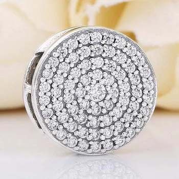 Originální Odlesky Oslňující Elegance Klip S Crystal Korálky Fit 925 Sterling Silver Náramek Náramek Diy Šperky