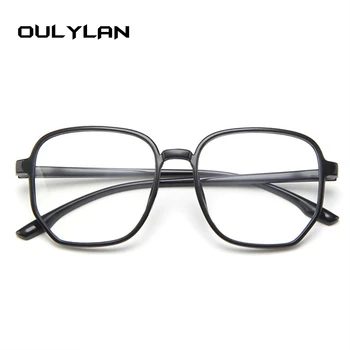 Oulylan Anti Blue Light Počítačové Brýle Rámy Muži Polygon Nadrozměrných Brýle Rám Ženy, Velký Optické Podívaná