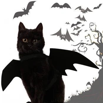 Pet Pes, Kočka, Netopýr Cosplay Prop Halloween Bat Maškarní Kostým Šaty Křídla 669