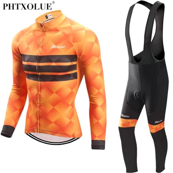 Phtxolue Cyklistické Oblečení Muži Cyklistické Oblečení, Prodyšný Anti-UV Kit Cyklistické Oblečení Oblek s Dlouhým Rukávem Cyklistika Jersey Sety