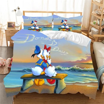 Polyester Daisy Donald Duck Povlečení Děti Dívka Peřinu Šidítko Ložní Soupravy Královna Velikosti Ložní Prádlo Set Luxusní