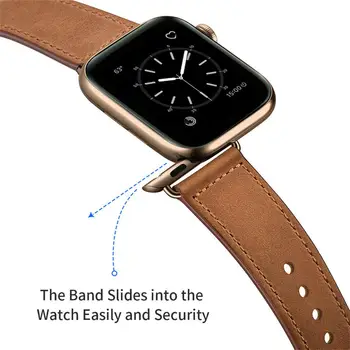 Popruh pro pulseira apple watch band 5 4 3 42 mm 38 mm 40 mm 44 mm kožený sportovní vysoce kvalitní correa pro apple iWatch náramek pásek