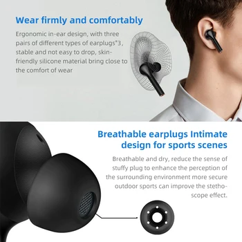 Pravda, J3 PRO Bezdrátové TWS Bluetooth 5.0 Sluchátka hi-fi Stereo Super Bass Sluchátka Noise Canceling Sportovní Sluchátka LED Nabíjení Případ