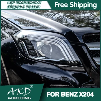 Pro Auto BENZ X 204 Světlomety 2012-DRL Denní Běžící Světlo, LED Bi Xenon Žárovky Mlhového Světla, Auto Příslušenství, GLK300 250 350 Světlometu