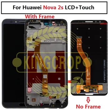 Pro Huawei nova 2s LCD s rámem Displeje Touch Screen Digitizer Shromáždění Nova2s HWI-AL00 HWI-TL00 Náhradní Huawei nova 2s