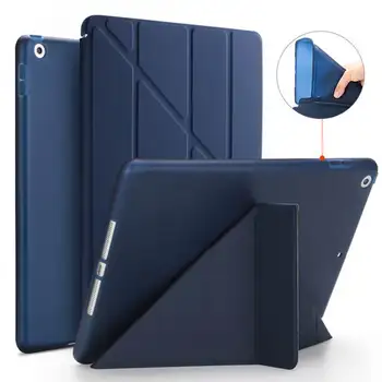 Pro iPad Pro 11 2018 Případě PU Kůže Silicon Zpět Štíhlý Lehký Y Styl Deformace Smart Cover pro iPad Pro 11 inch Funda