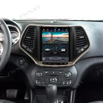 Pro Jeep Cherokee 5 KL Tesla styl Tesla obrazovce 2013 - 2018 Auto Rádio Multimediální Video Přehrávač, GPS Navigace Android 9.0 PX6