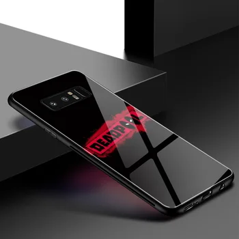 Pro Samsung S8 Případě Deadpool pevná Zadní Tvrzené Sklo Pouzdro pro Samsung Galaxy Note 8 9 10 S8 S9 Plus S10 s20 s21 plus S10 Lite