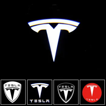 Pro Tesla Model S Tesla Model 3 X Y Led Auto Dveře Vítejte Světlo logo Projektor Laser lampa Ghost Stín Dveře, světla, Příslušenství