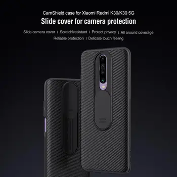 Pro Xiaomi Redmi K30 5G Poco X2 pouzdro NILLKIN CamShield Případě ochranu fotoaparátu Zadní kryt pro Xiaomi Mi 10 Pro 10 případ
