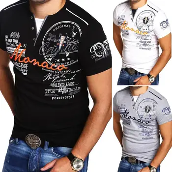 Pánské Módní Osobnosti Pěstování Krátký rukáv T-Shirt tisk muži ležérní oblečení muži velkoobchod