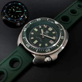 Pánské potápěčské hodinky,STEELDIVE pánské automatické hodinky diver 20ATM, vodotěsné mechanické hodinky C3 svítící hodiny keramické bezel