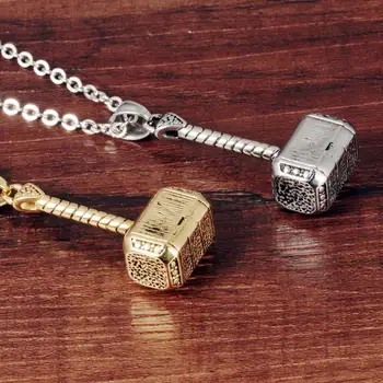 Pánské Thor Kladivo Přívěskem Náhrdelník z Nerezové Oceli, Vintage Šperky