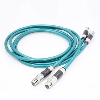 Pár doprava Zdarma 8NX čisté mědi OFC audio propojovací kabel s uhlíkových vláken XLR zástrčka