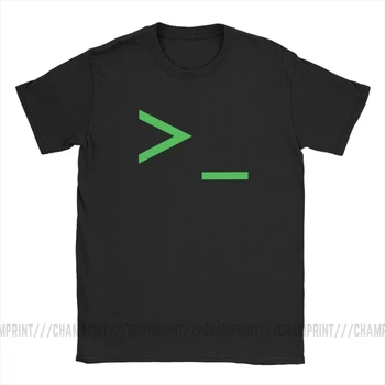 Příkazový Řádek Pánské Tričko Unix Shell Příkazového Řádku, Kód, Programování Trička Krátký Rukáv O Krku T-Shirt Bavlněné Letní Topy