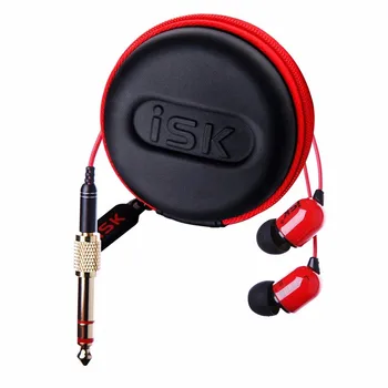 Původní ISK SEM6 Červená Sluchátka Vysoký Výkon Profesionální In-ear Monitor sluchátka hi-fi 3,5 MM+6,3 MM stereo bass pro DJ Studio
