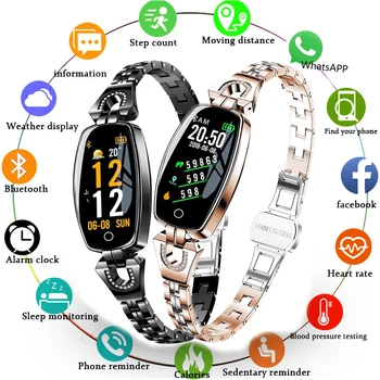ROLLSTIMI Chytré Hodinky Ženy náramkové Hodinky Vodotěsné Srdeční Frekvence Sledování Bluetooth Pro Android, IOS Fitness Náramek Smartwatch