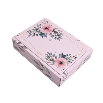 Růžové Květinové Tisk Dárkové Papírové Krabice Balení, Svatební Laskavost Box pro Hosty, Mýdlo, Balení 20ks/lot