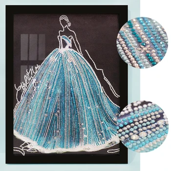 S Frame 5D DIY Diamantový Malování Speciální Tvar Diamond Výšivky Domácí Dekor Dárek Ručně vyráběné Svatební Dar Nevěsta