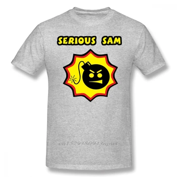 Serious Sam T-Shirt Serious Sam Replika T Košile Bavlna Letní Tričko Muži Roztomilý Krátký Rukáv Tištěné Tričko