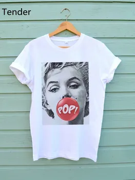Sexy Marilyn Monroe t shirt ženy corlorful pokušení grafické tees ženy Marilyn tisk harajuku T-shirt gothic vtipné Topy